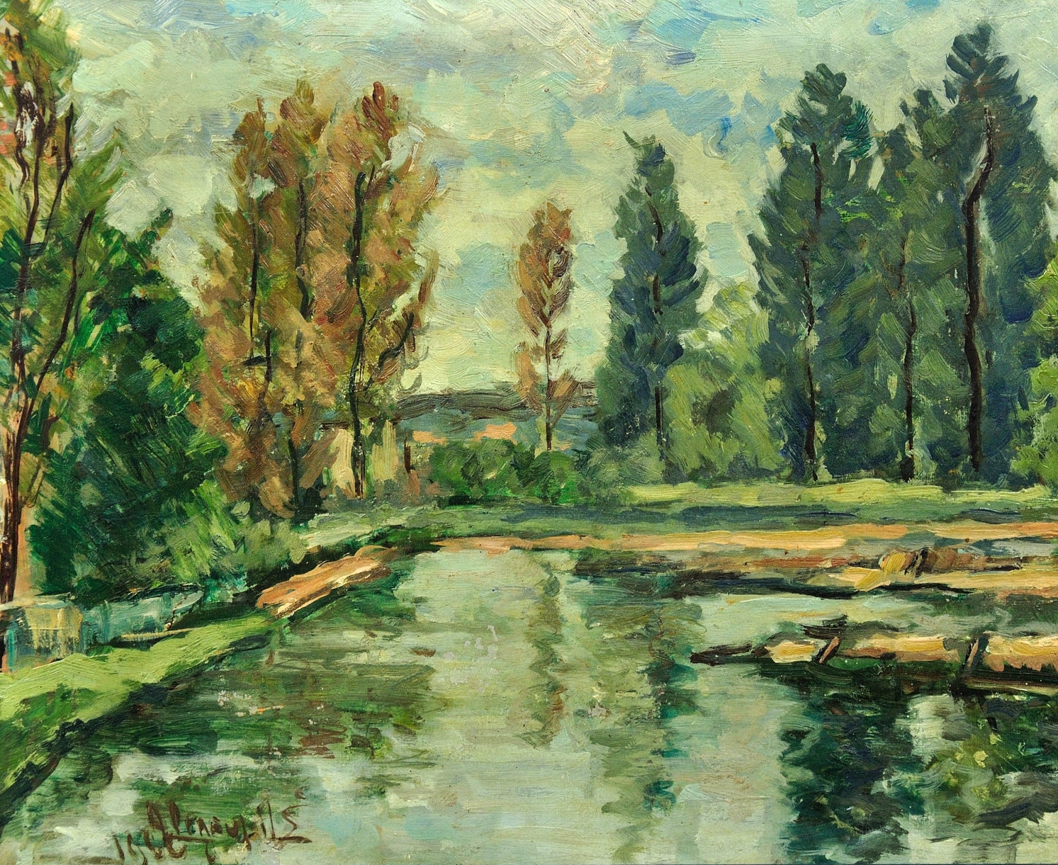 Paysage Arboré. (Wooded Landscape). 1966.