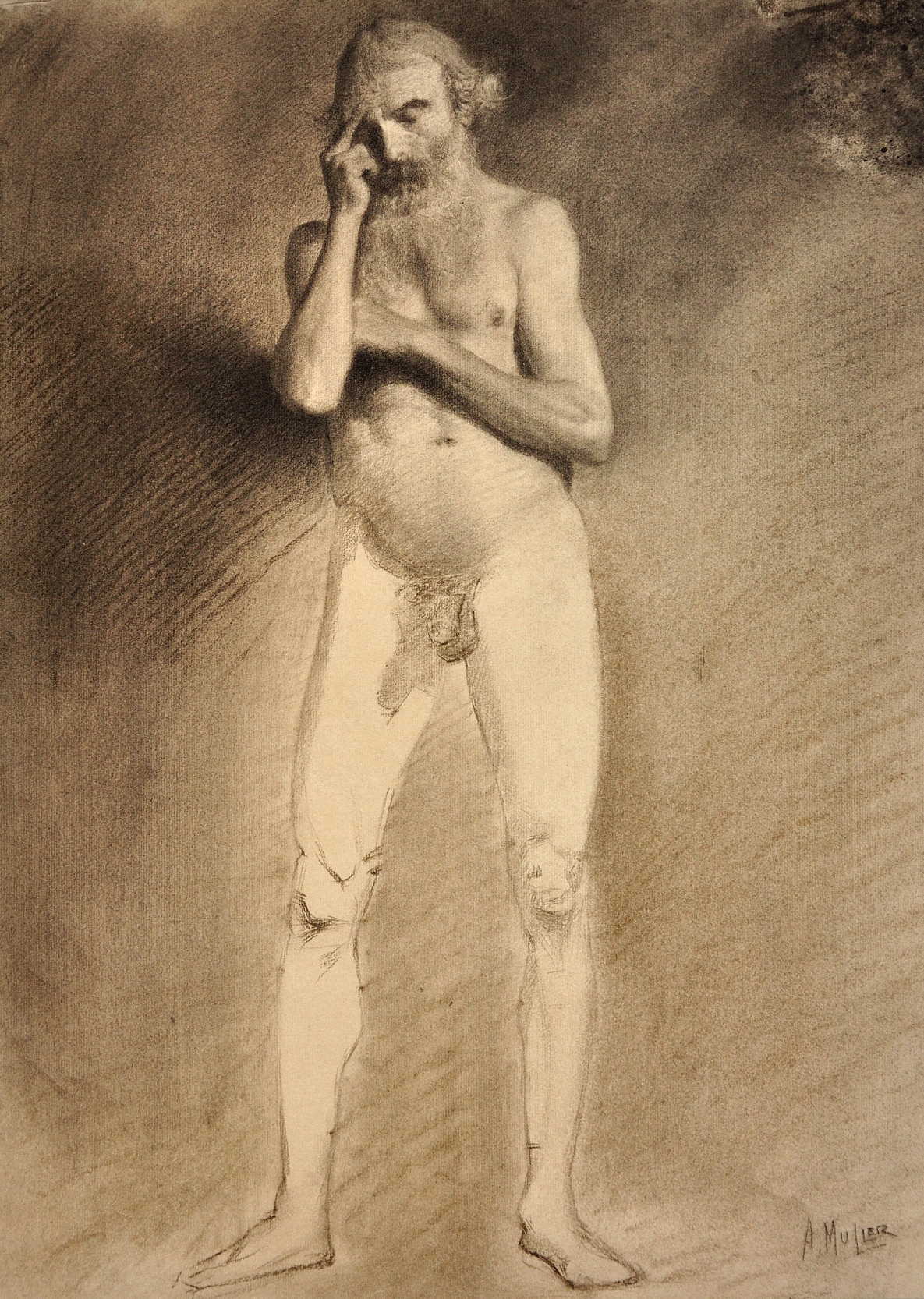 Academic Life Study Of A Male Standing Nude