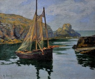 La Côte Sauvage, Un Barque Dans Une Anse.